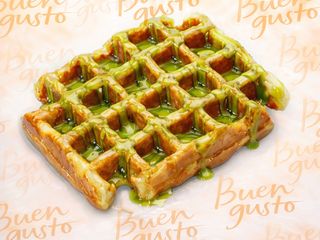 Gofre con Sirope de Pistacho