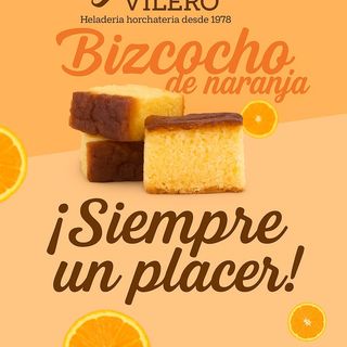 Bizcocho de naranja con helado