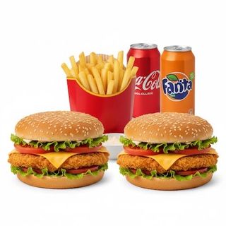 Combo Hamburguesa De Pollo (2 Ud.)