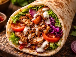 Shawarma con pan nan