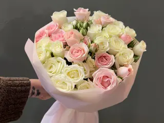 Mini Rosa Blanca y Rosa