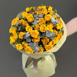 10 Mini Rosas Amarillas
