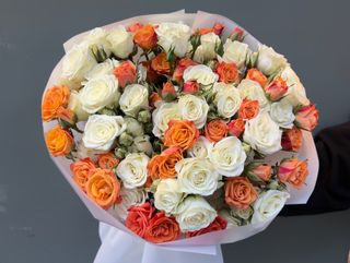 Mini Rosa Blanca y Naranja