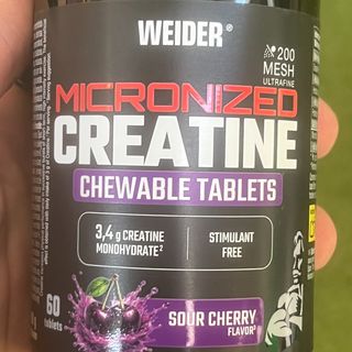 Creatina Masticable Weider - Cereza (60 tabletas)
