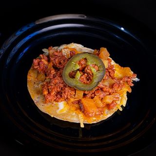 Tacos de choripapa con queso. (3ud)
