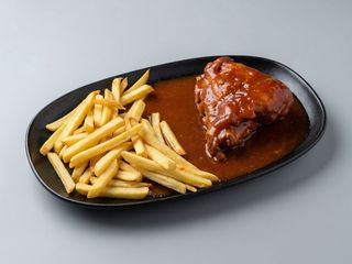 Costillar de cerdo con salsa barbacoa