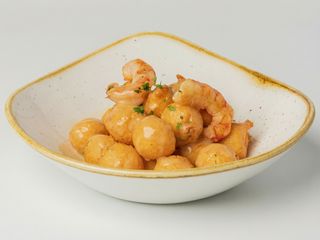 Polpeta de bacalao y gambas