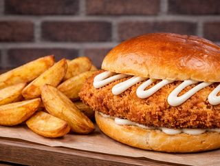 Burguer de Pollo más patatas