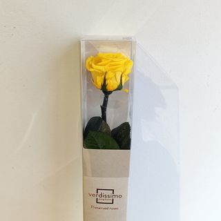 Rosa Preservada en Caja AMARILLA