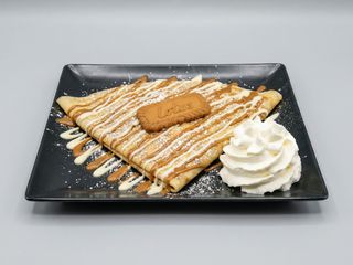 Creps lotus y chocolaté blanco