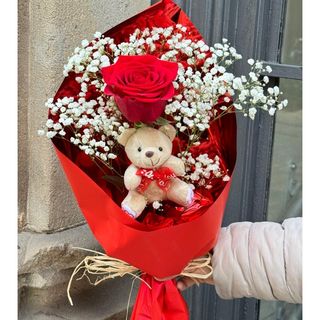 Rosa con osito