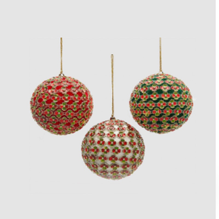 Pack 3 bolas de Navidad de flores