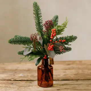 Mini jarrón Navidad rojo
