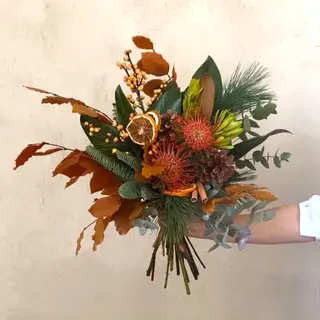 Ramo de flores especial Navidad Naranja