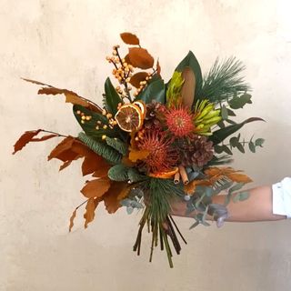 Ramo de flores especial Navidad Naranja