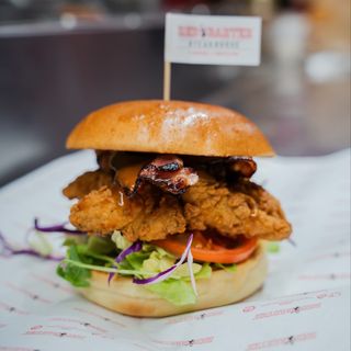 Mango Chilli-Chicken Burger + Patatas
