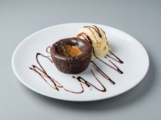 Coulant de chocolate relleno de Baileys