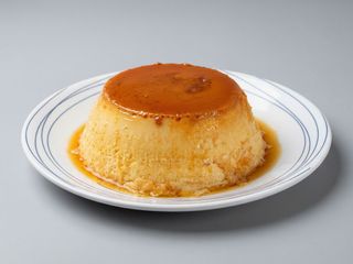 Flan de queso con nata