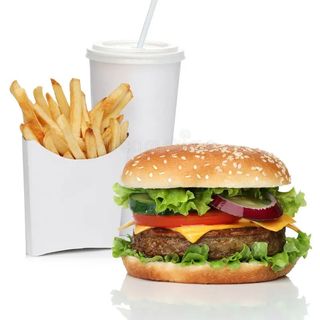 HAMBURGESA DE TERNERA +PATATA+BEBIDA