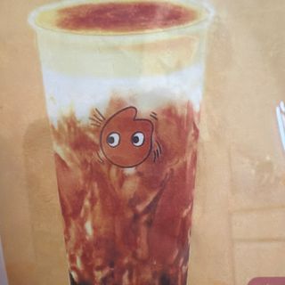 Latte creme brulee con tapioca y azucar moreno