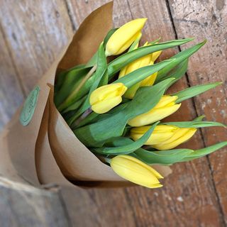 Ramo 10 tulipanes amarillos