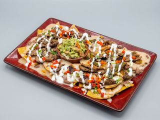 Nachos de fajita de pollo