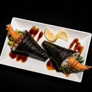 Temaki de palito de cangrejo