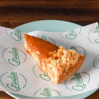 Tarta crumble  de manzana y caramelo