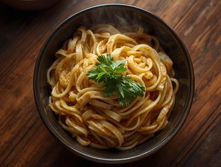 Tallarines al ajillo