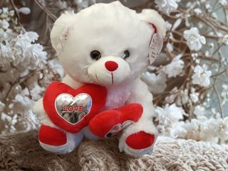 Oso Peluches con Corazon Rojo 30 ctms