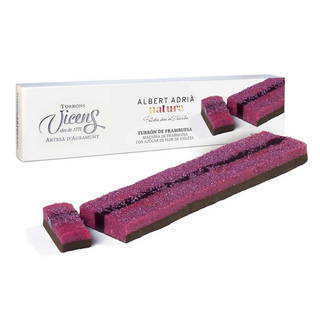 Turrón de Frambuesa Albert Adrià Vicens Estuchado 300 Gr.