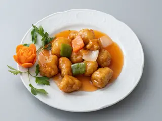 34. Pollo agridulce