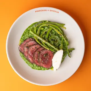 CREAMY SPRING RICE WITH BEEF