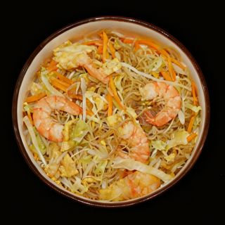 虾粉干 Fideos Con Gamba Y Verdura