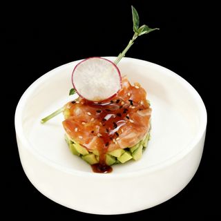 Tartar salmon teriyaki