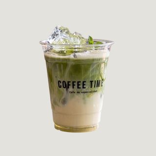 Iced matcha toffee oat
