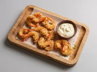 Gambas fritas con panko
