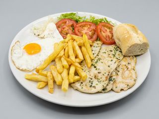 Pollo, ternera, lomo, bacon, hamburguesa carne o hamburguesa pollo con 