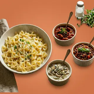 Pasta, tu escoges la salsa.