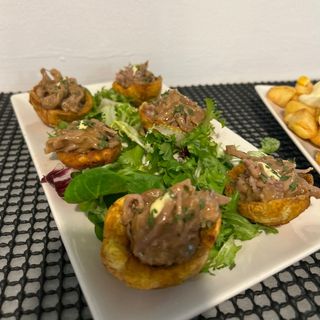 Canastas patacón con carne