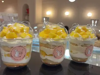 pastel de vasito de mango
