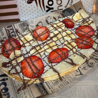 Crepes con Nutella, Plátano y Fresa