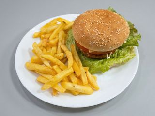 Hamburguesa + Patatas VEGETARIANA