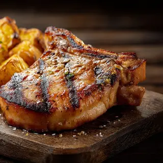 CHULETON DE CERDO A LA PARRILLA