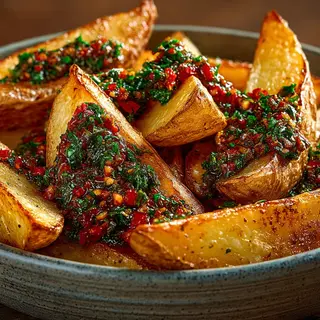 PATATAS FRITAS CON SALSA CHIMICHURRI