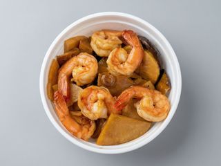 Gambes Amb Bambú I Bolets