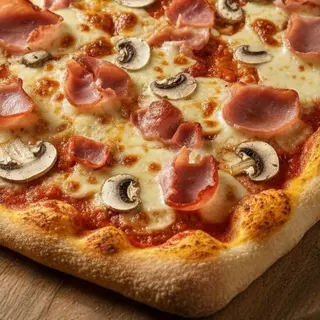 Pizza Prosciutto e Funghi (Jamón York y Champiñón) Mediana