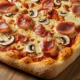 Pizza Prosciutto e Funghi (Jamón York y Champiñón) Mediana