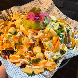 NACHOS QUESO Y SAZON(VEGETARIAN)