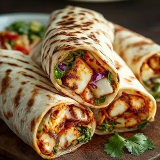 Burrito De Halloumi y Mango